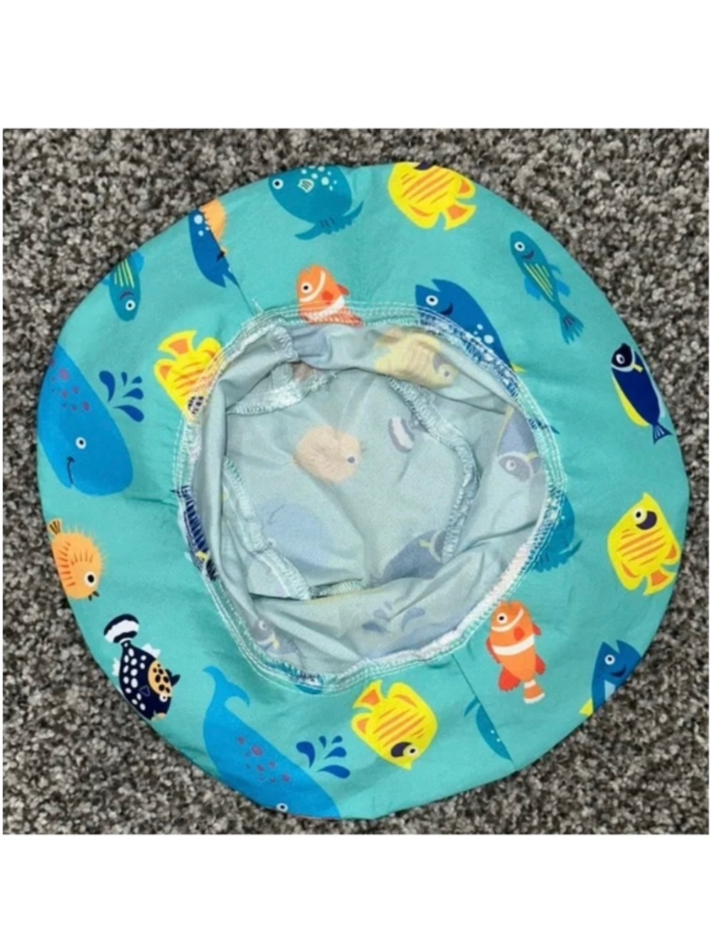 Baby Boys Cartoon Fish Swim Shorts And Hat Set - Picture 9 of 9